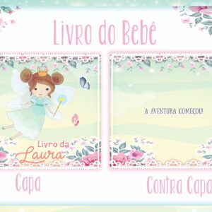 kit digital do livro do bebe tema fadas editavel