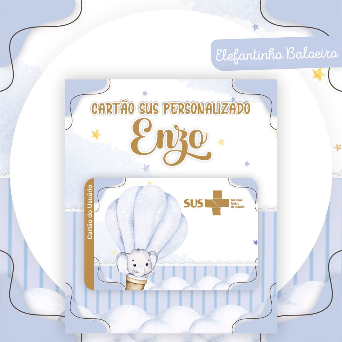 Kit digital encadernação baby elefantinho baloeiro 2 Kit digital encadernação baby elefantinho baloeiro - Imagem 2