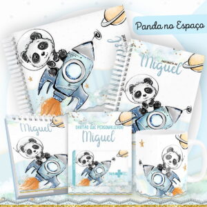 kit digital encadernacao baby panda para livro do bebe