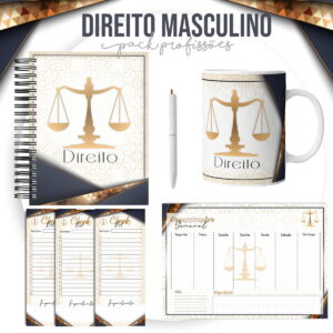 kit digital encadernacao direito masculino com sublimacao
