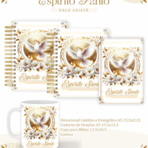 kit digital espirito santo com devocional e capa de biblia