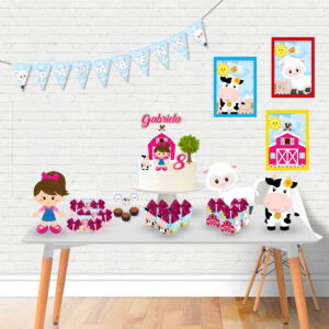 kit digital fazendinha menina para festa e lembrancinhas