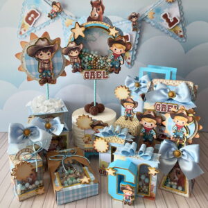 kit digital festa cowboy menino com studio e pdf para corte
