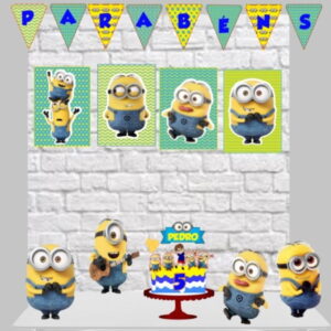 kit digital festa minions com arquivos de corte
