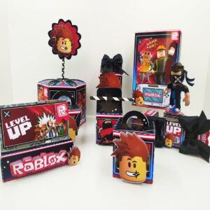 kit digital festa roblox menino com arquivos para corte
