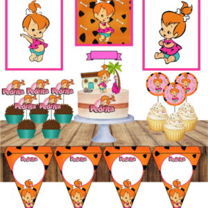 kit digital festa tema flintstones com pedrita