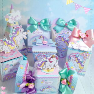 kit digital festa unicornio com caixas para lembrancinhas 6