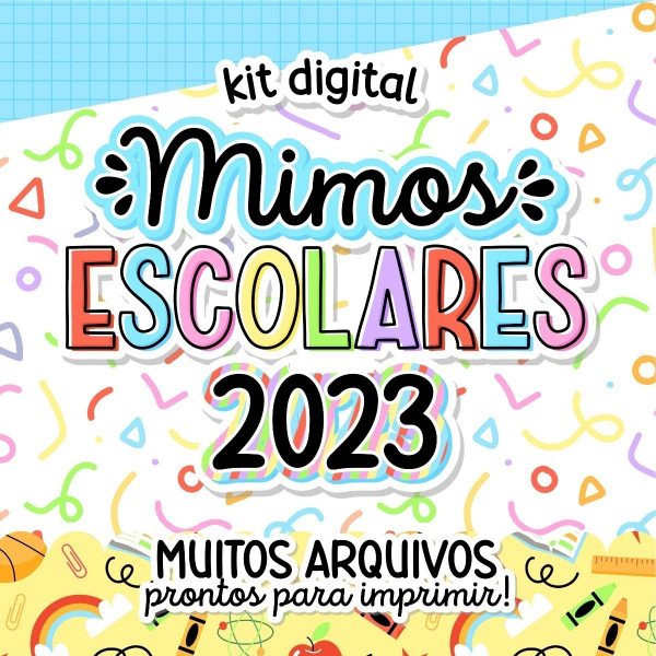 Kit Digital Frases Escolares Artes Papelaria Em Png