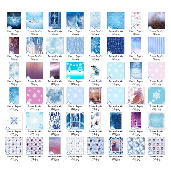 Kit Digital Frozen O Mais Completo Scrapbook Arquivo Png