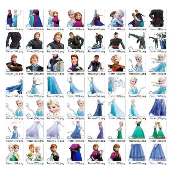 Kit Digital Frozen O Mais Completo Scrapbook Arquivo Png
