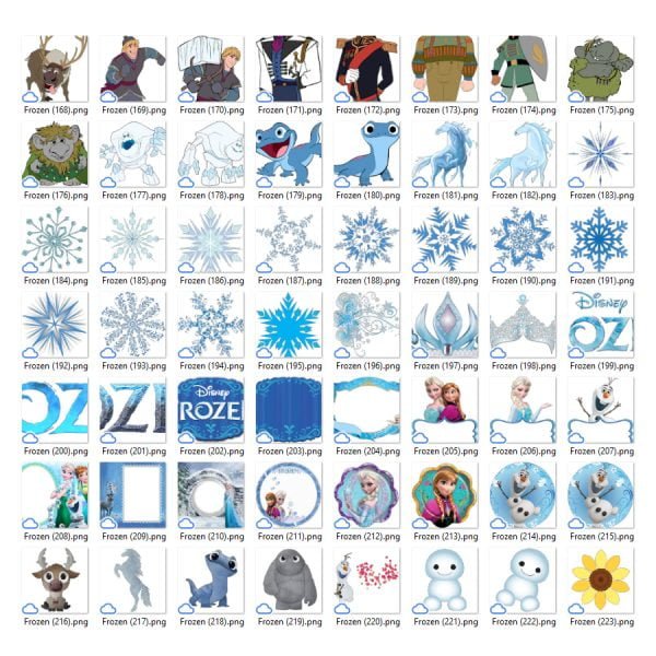 Kit Digital Frozen O Mais Completo Scrapbook Arquivo Png