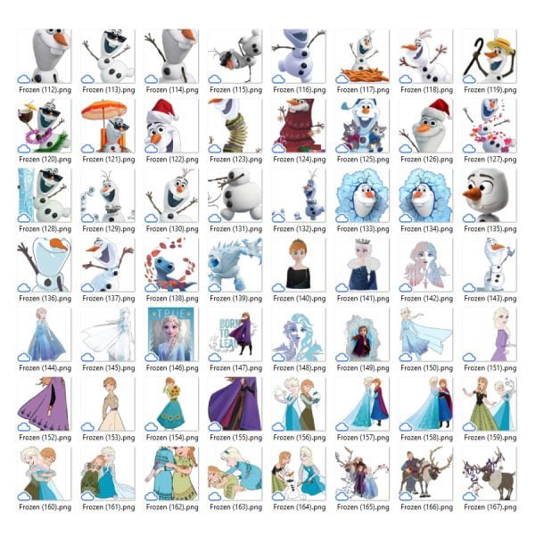 Kit Digital Frozen O Mais Completo Scrapbook Arquivo Png