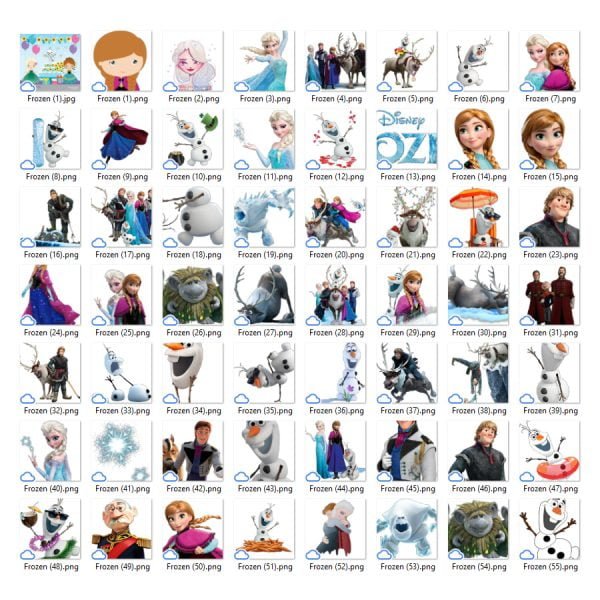 Kit Digital Frozen O Mais Completo Scrapbook Arquivo Png