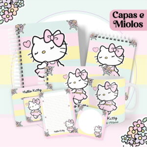 kit digital hello kitty com capas e miolos para agenda
