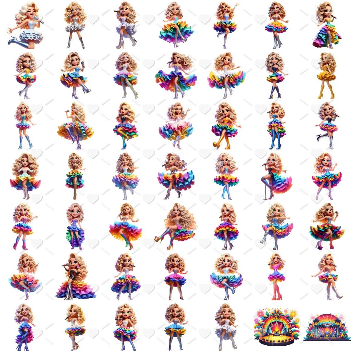 Kit Digital Joelma Calypso 3D Cute Fofo Ilustrações Png 2 Kit Digital Joelma Calypso 3d Cute Fofo Ilustracoes Png 2