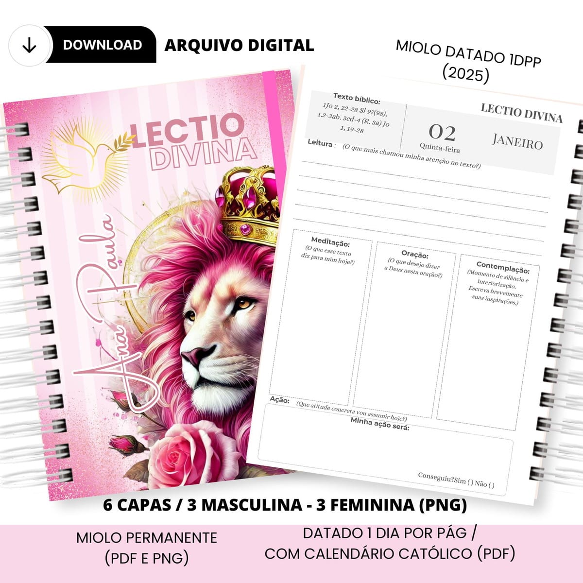 Kit Digital Lectio Divina 2025 para Encadernação 2 Kit Digital Lectio Divina 2025 para Encadernação - Imagem 2