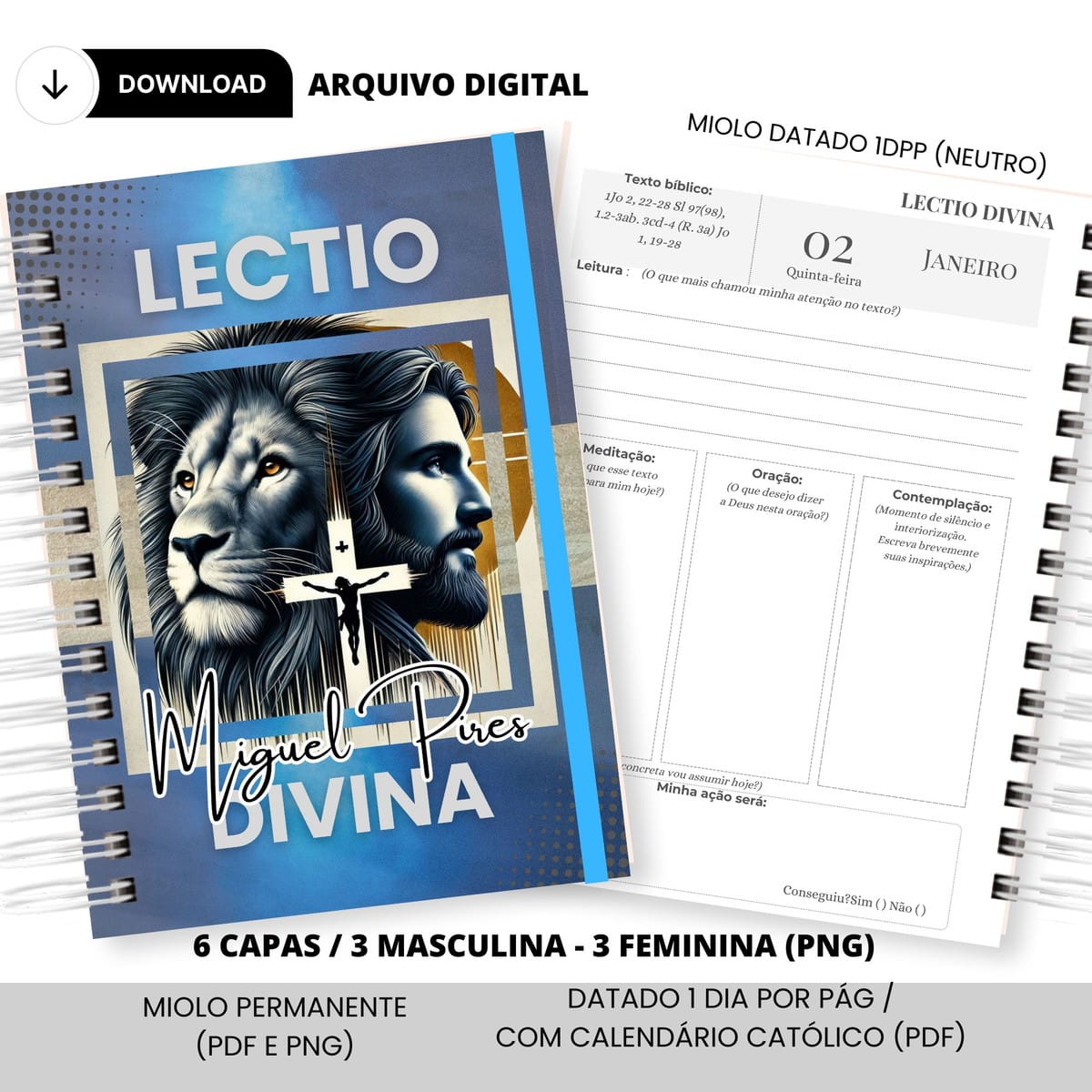Kit Digital Lectio Divina 2025 para Encadernação 4 Kit Digital Lectio Divina 2025 para Encadernação - Imagem 4