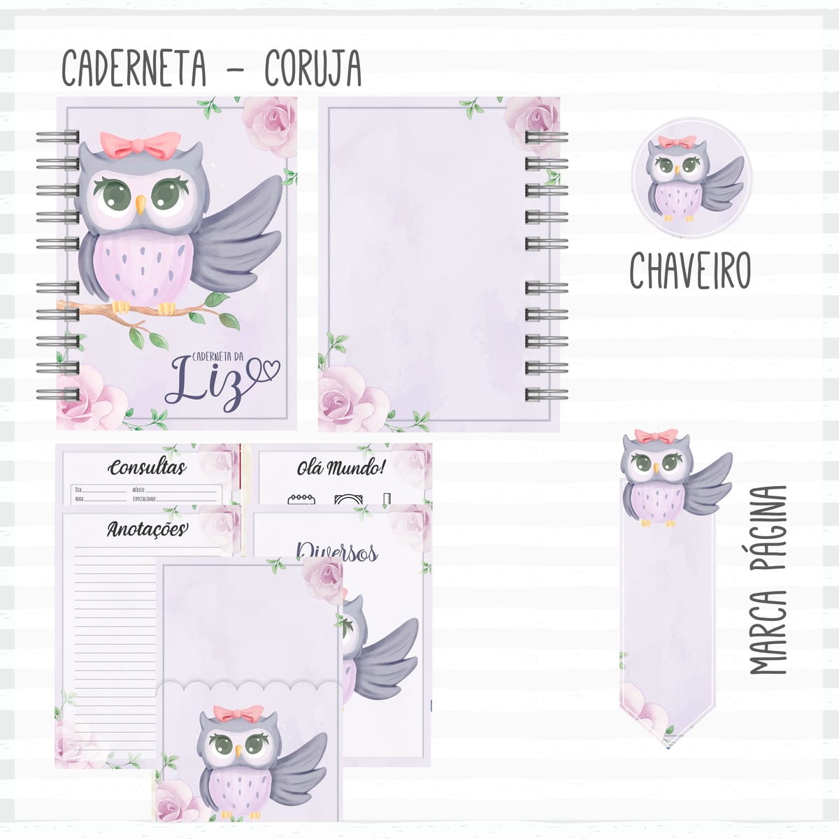 Kit Digital Livro do Bebê Coruja e Caderneta de Vacina 2 Kit Digital Livro do Bebê Coruja e Caderneta de Vacina - Imagem 2