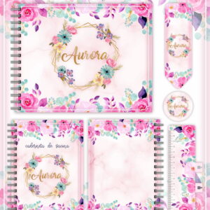 kit digital livro do bebe floral completo