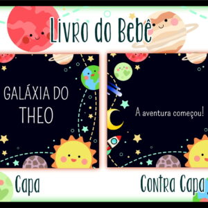 kit digital livro do bebe galaxias pronto para imprimir