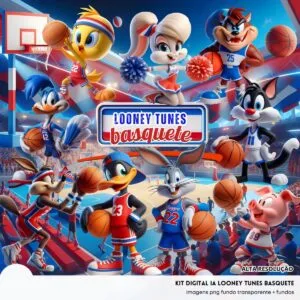 Kit Digital Looney Tunes Basquete Baby Png Ilustrações 3D 9 Kit Digital Looney Tunes Basquete Baby Png Ilustrações 3D
