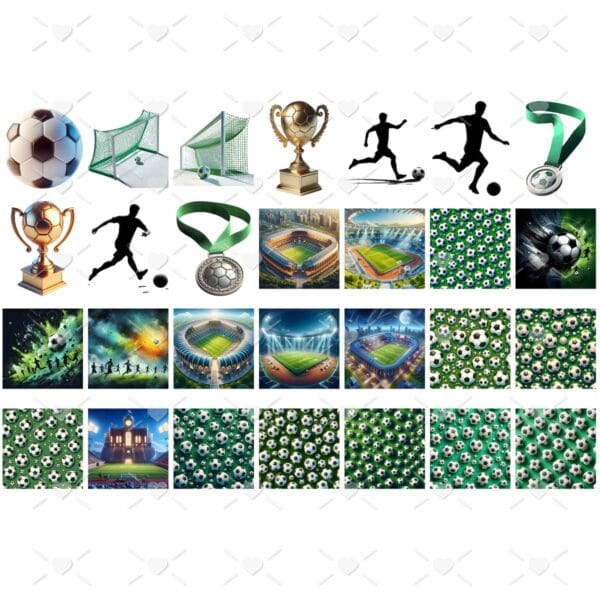 Kit Digital Mascotes Futebol Baby Png Ilustrações 3D Fofo - Imagem 3