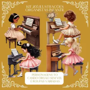 Kit Digital Meninas Organiza Infantil PNG