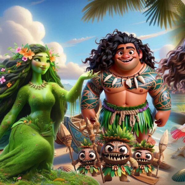 Kit Digital Moana 3D Baby Png Ilustrações Fofas