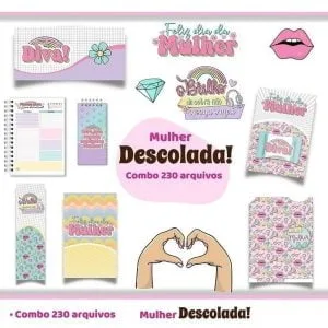 Kit Digital Mulher Descolada Dia Das Mulheres Em Png