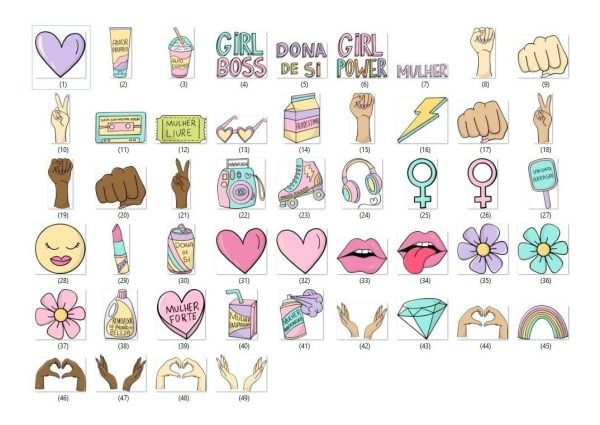 Kit Digital Mulher Descolada Dia Das Mulheres Em Png