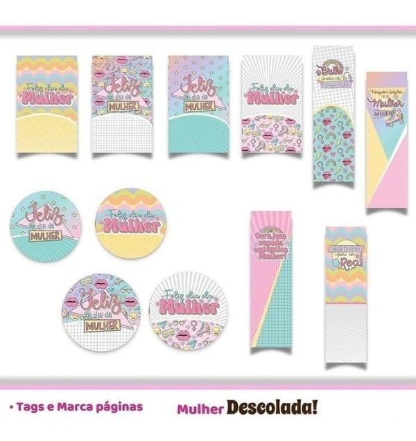 Kit Digital Mulher Descolada Dia Das Mulheres Em Png