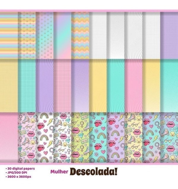 Kit Digital Mulher Descolada Dia Das Mulheres Em Png