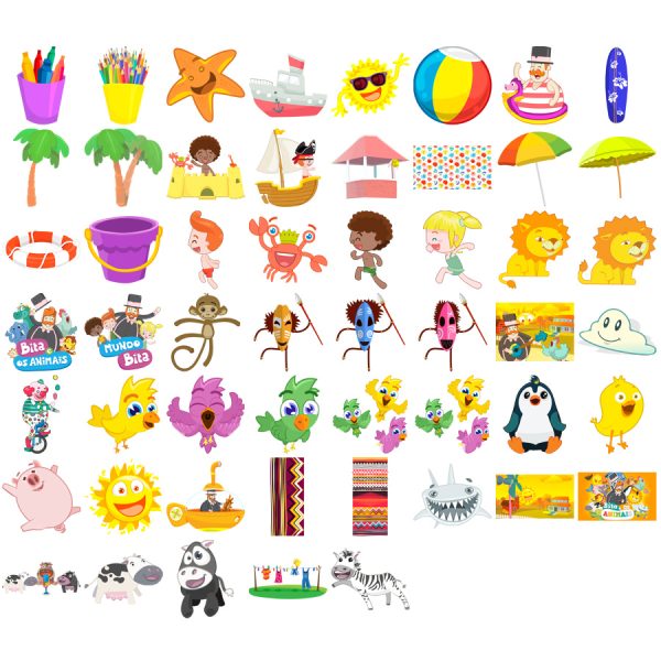 Kit Digital Mundo Bita Scrapbook Arquivo Png + Brinde