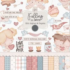 Kit Digital Namorados Cupidos Anjinhos Ilustrações E Frases