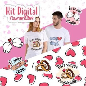 Kit Digital Namorados Frases E Ilustrações P/ Personalizados