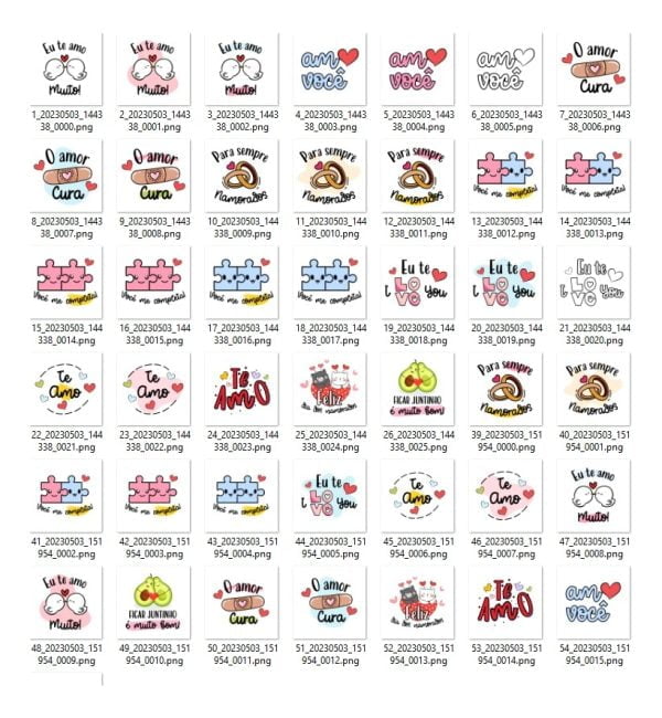 Kit Digital Namorados Frases E Ilustrações P/ Personalizados