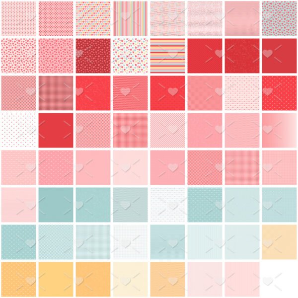 Kit Digital Namorados Ilustrações + Papéis Digitais Em Png