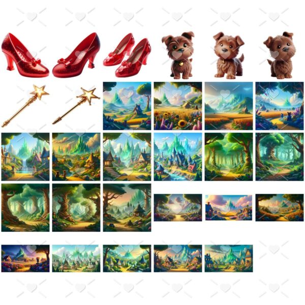 Kit Digital O Magico De Oz Baby Png Ilustracoes 3d Fofo
