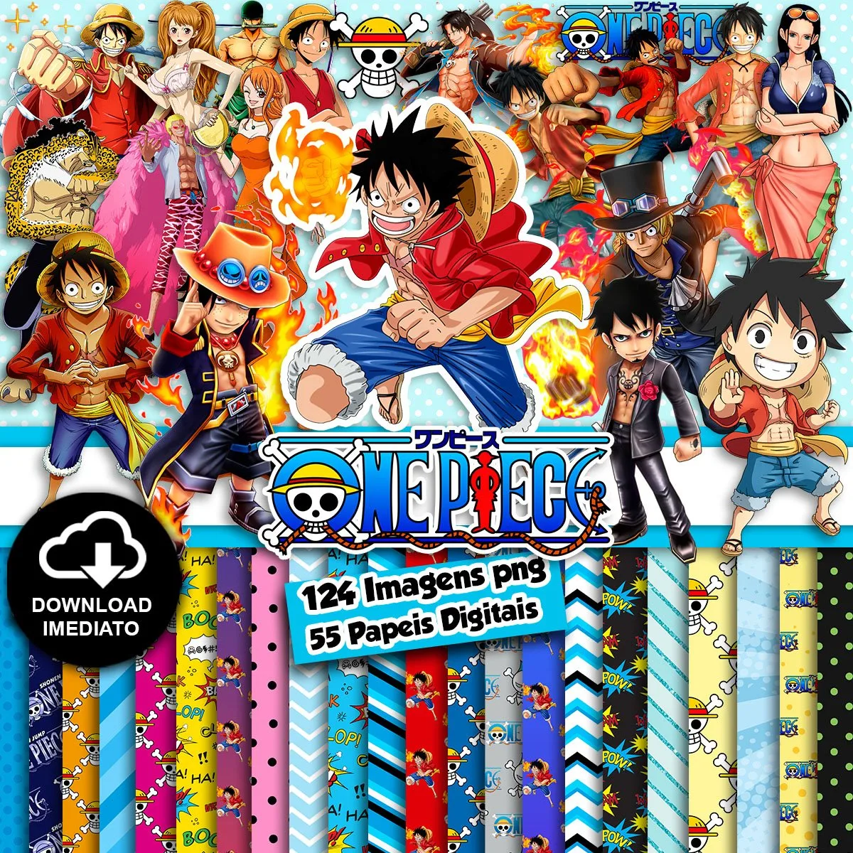 Kit Digital One Piece Imagens Png Artes Para Personalizados 1 Kit Digital One Piece Imagens Png Artes Para Personalizados