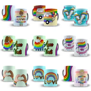 Kit Digital para Sublimação de Canecas - Amor e Carinho