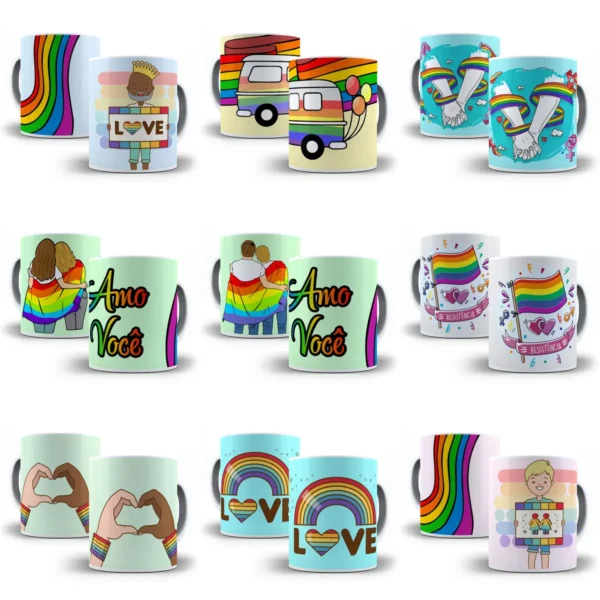Kit Digital para Sublimação de Canecas - Amor e Carinho