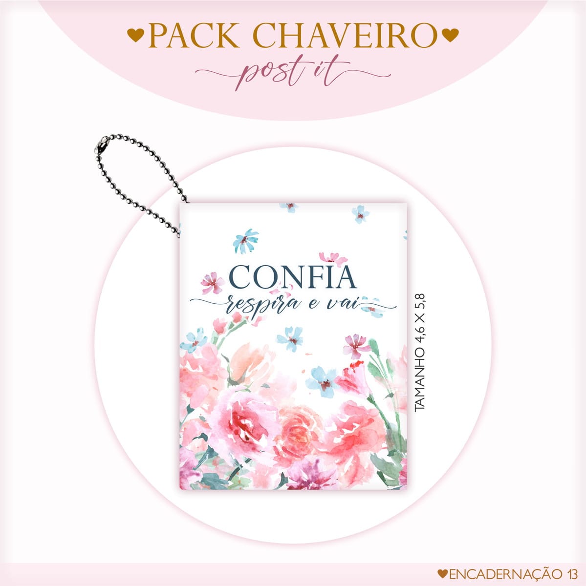 Kit Digital Post It Floral com 10 modelos PNG e PDF 3 Kit Digital Post It Floral com 10 modelos PNG e PDF - Imagem 3