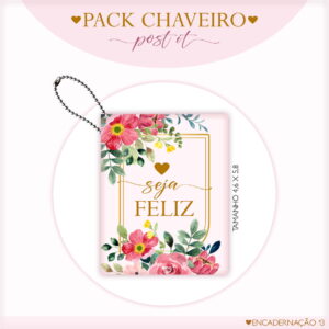 kit digital post it floral com 10 modelos png e pdf