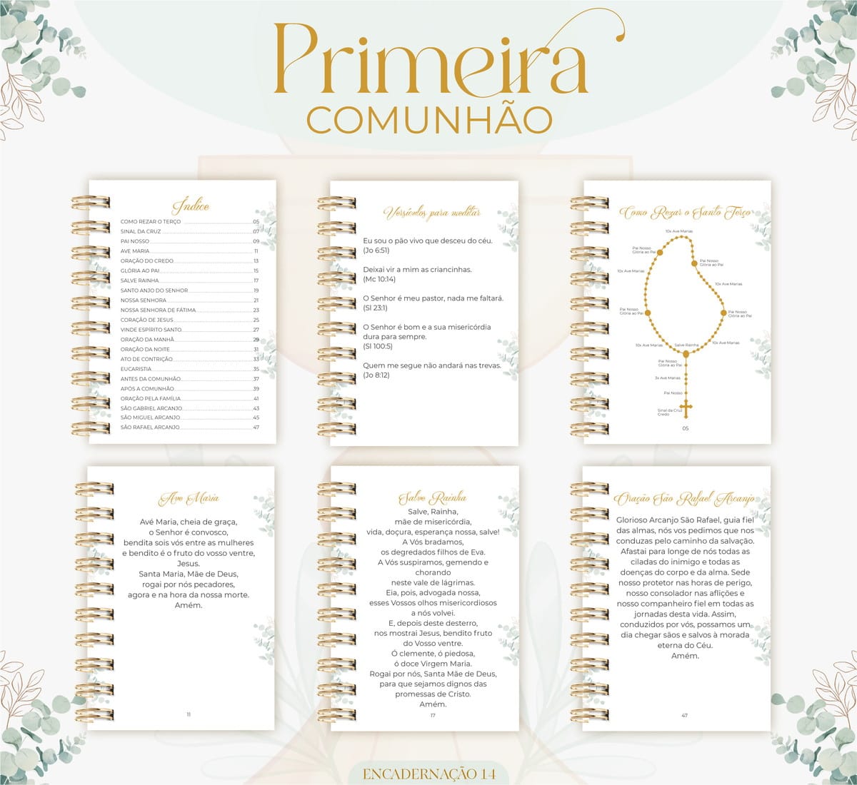 Kit Digital Primeira Comunhão Menino para Encadernação 2 Kit Digital Primeira Comunhão Menino para Encadernação - Imagem 2