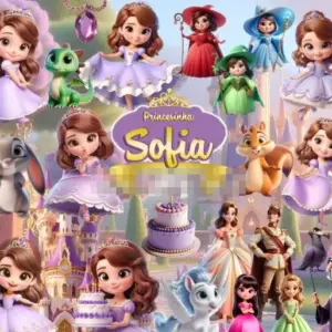 Kit Digital Princesa Sofia Para Papelaria E Lembrancinhas