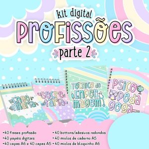 Kit Digital Profissões 2  Professor Secretária Massoterapia