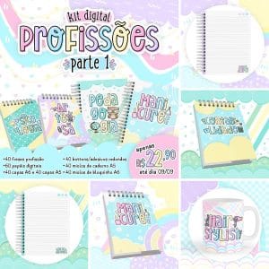 Kit Digital Profissoes Manicure Psicologia Pedagogia Odonto 10