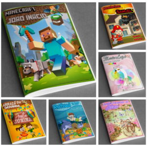 kit digital revistinha para colorir 7 temas em pdf e studio