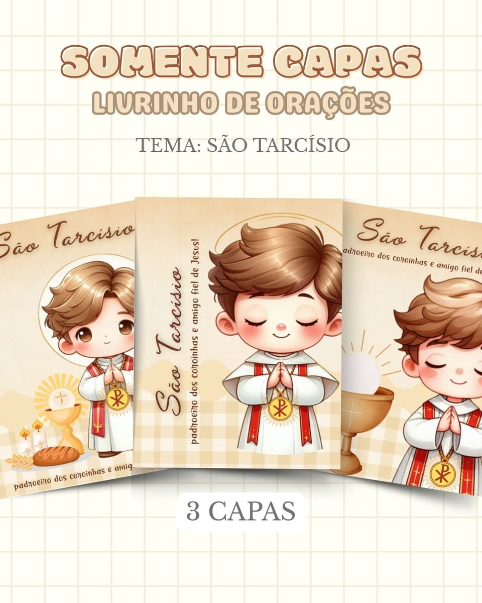 Kit digital São Tarcísio PNG para capas e catequese 1 Kit digital São Tarcísio PNG para capas e catequese