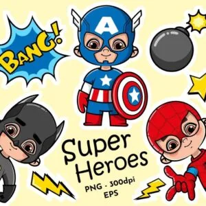 Kit Digital Super Heroes Cute 29 Kit Digital Super Heroes Cute